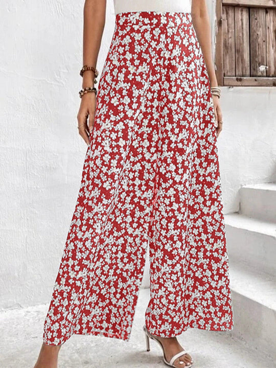 Damen Blumenmuster Palazzohose Nord Taschen