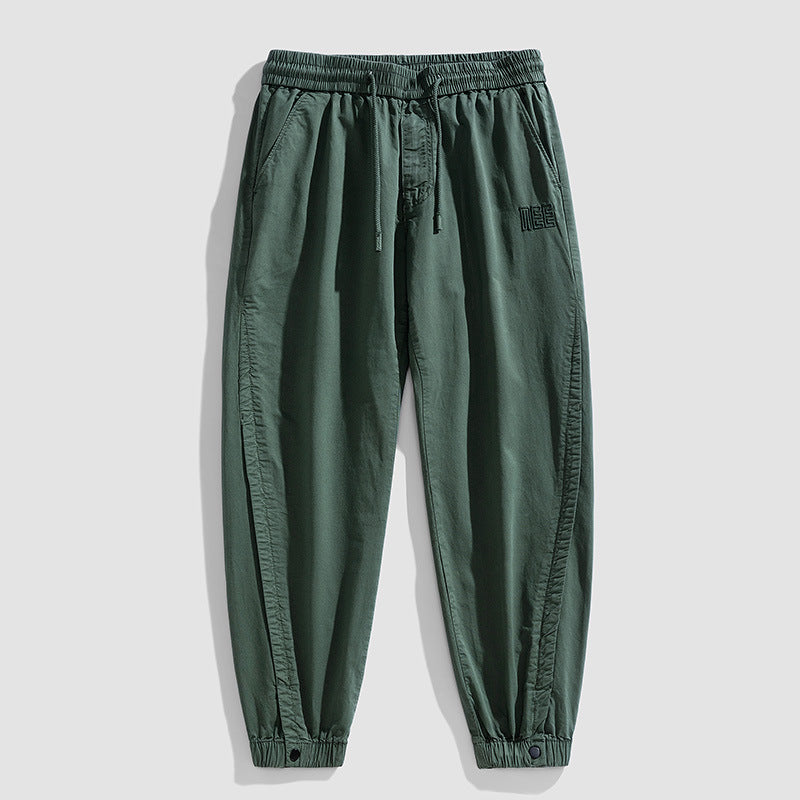 Herren Leichte Baumwoll-Joggerhose mit Elastikbund, Kordelzug und verstellbaren Knöchelbündchen Nord Taschen