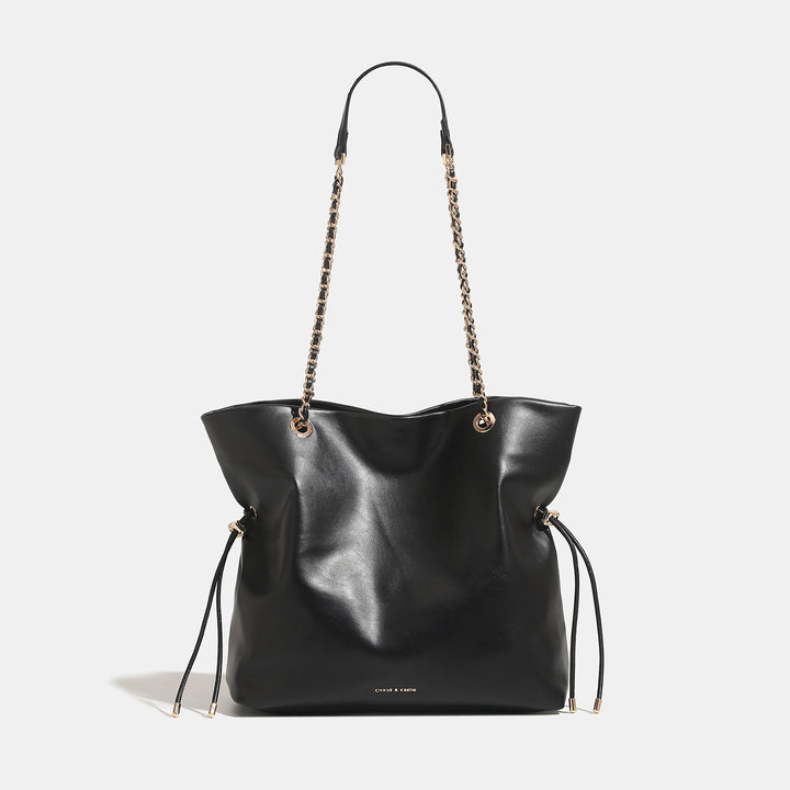 Damen Beuteltasche aus hochwertigem Leder mit stilvollem Kettenzug Nord Taschen
