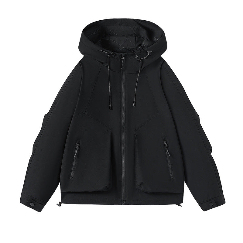 Herren Technische Outdoorjacke mit verstellbarer Kapuze und vielen Taschen Nord Taschen