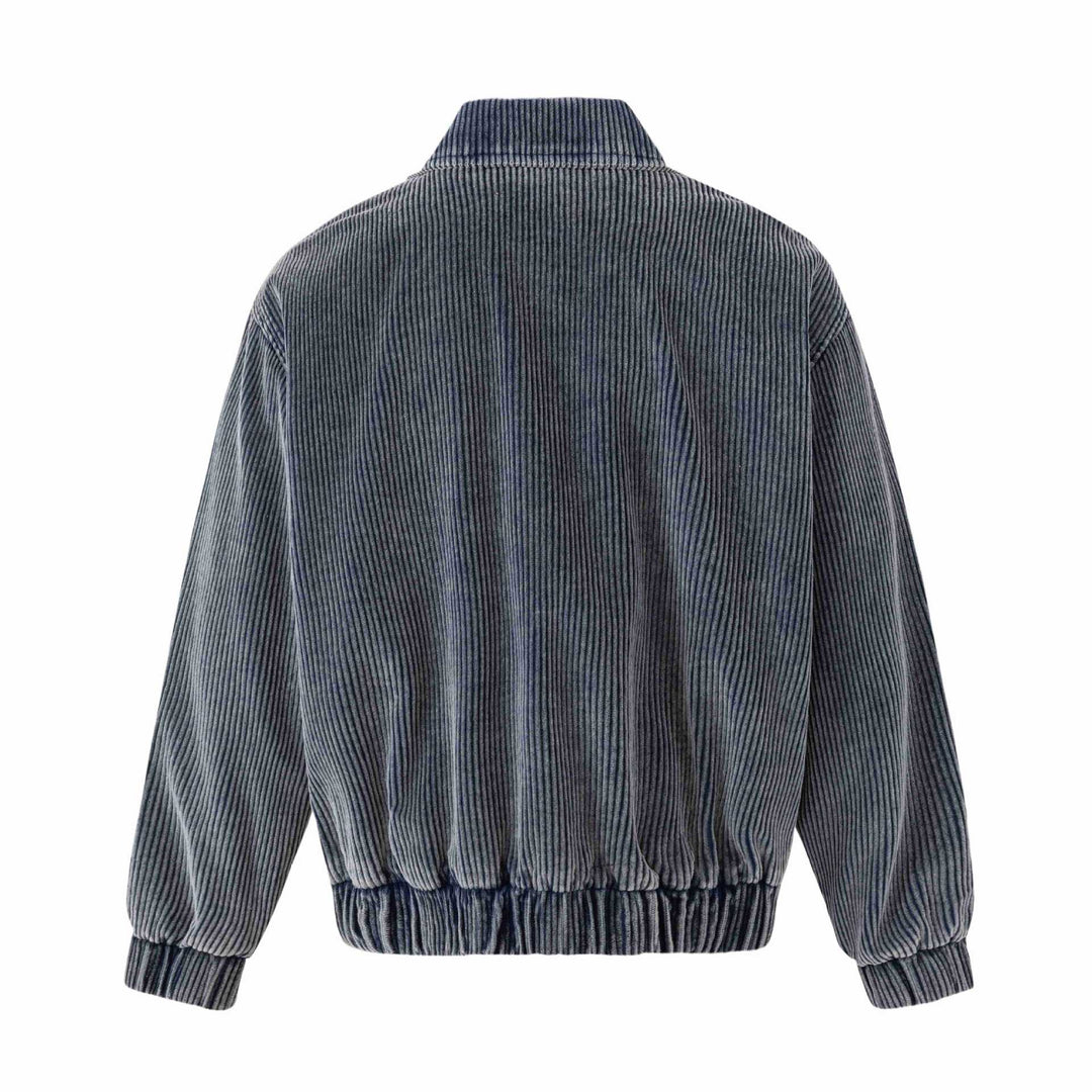 Unisex Kurz geschnittene Cord-Workwear-Jacke im Boxy‑Cut mit vier Pattentaschen und Metallknöpfen Nord Taschen