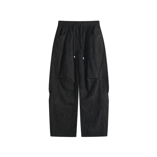 Damen Weite Cropped Komfort‑Cargohose mit elastischem Kordelbund und aufgesetzten Taschen Nord Taschen