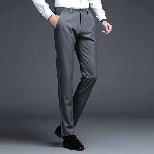 Herren Formelle Slim-Fit Anzughose mit Stretchbund und Bügelfalte Nord Taschen