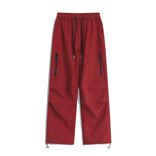 Herren Weite Cargo-Trainingshose mit Gummibund, Reißverschlusstaschen & Saumkordel Nord Taschen