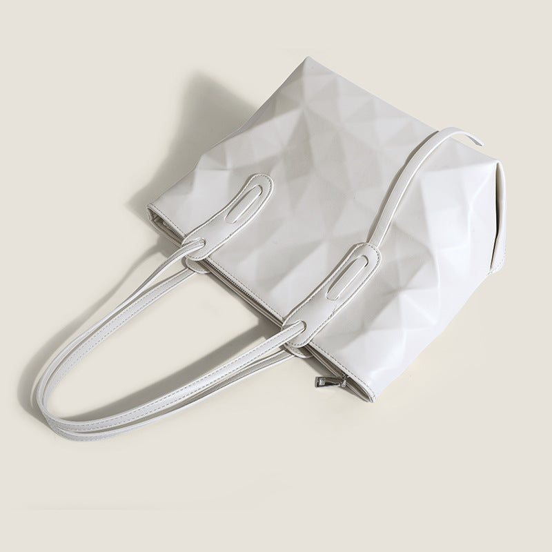 Damen geometrische Shopper-Tasche mit modernem Faltendesign Nord Taschen