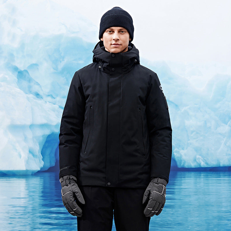 Herren winddichte und atmungsaktive Softshell-Parka mit Kapuze Nord Taschen