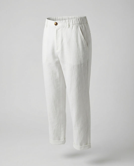 Damen Bequeme Chinohose mit umgeschlagenem Saum