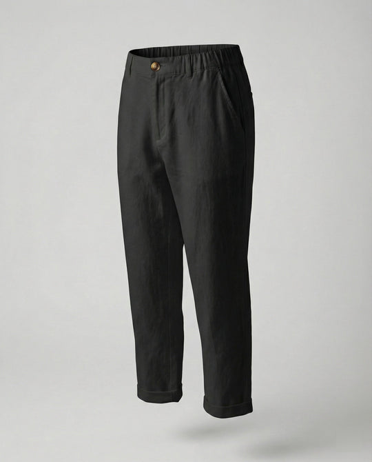 Damen Bequeme Chinohose mit umgeschlagenem Saum