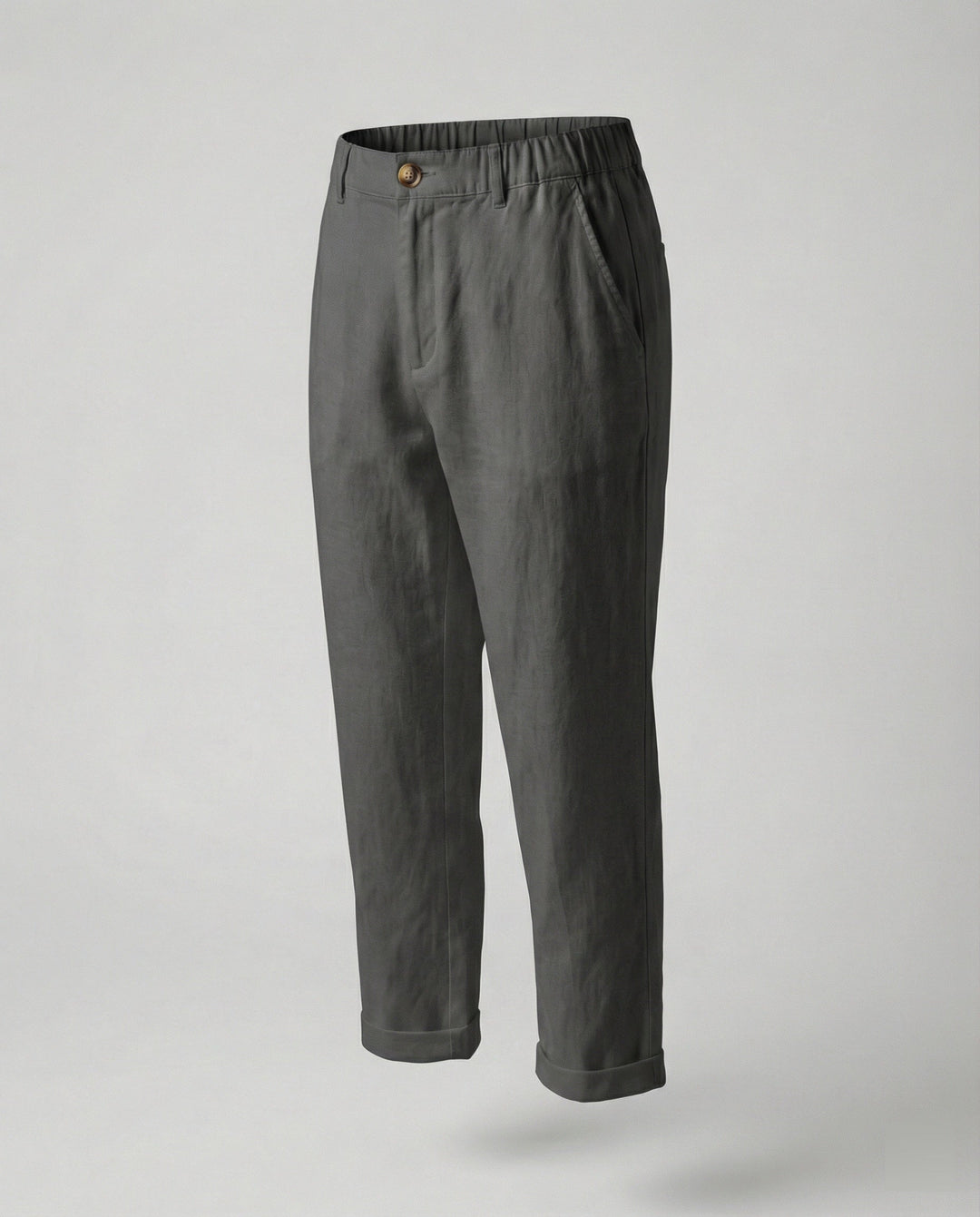 Damen Bequeme Chinohose mit umgeschlagenem Saum