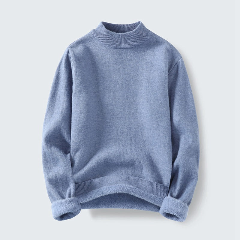 Damen Feinstrick-Mockneck-Pullover mit wärmendem Fleece-Innenfutter und umgeschlagenen Teddy-Bündchen Nord Taschen