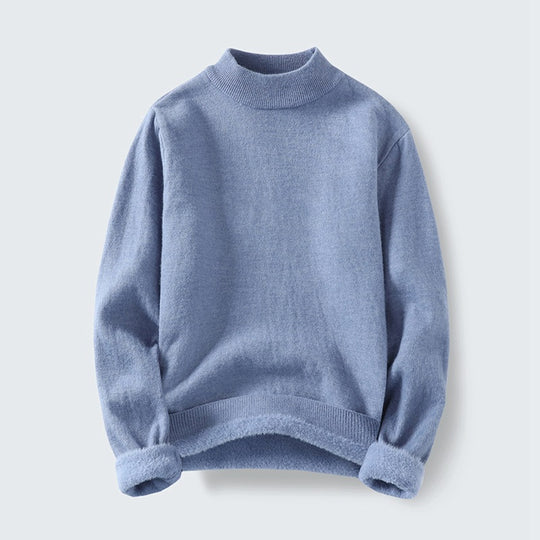 Damen Feinstrick-Mockneck-Pullover mit wärmendem Fleece-Innenfutter und umgeschlagenen Teddy-Bündchen Nord Taschen