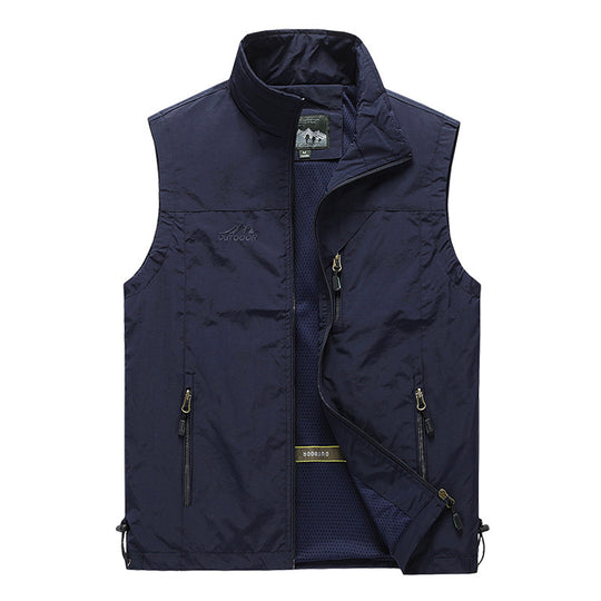 Herren Outdoor-Utility-Weste mit Mesh-Futter und Reißverschluss-Taschen Nord Taschen