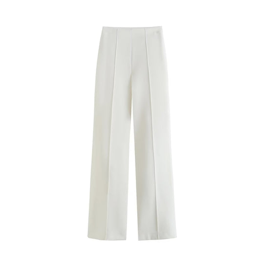 Damen Elegante High‑Waist Palazzo‑Hose mit durchgehender Bügelfalte und Clean‑Finish Nord Taschen