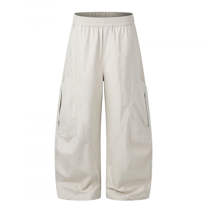 Damen Weite Cargo-Culotte-Hose mit elastischem Bund und multifunktionalen Aufsatztaschen Nord Taschen