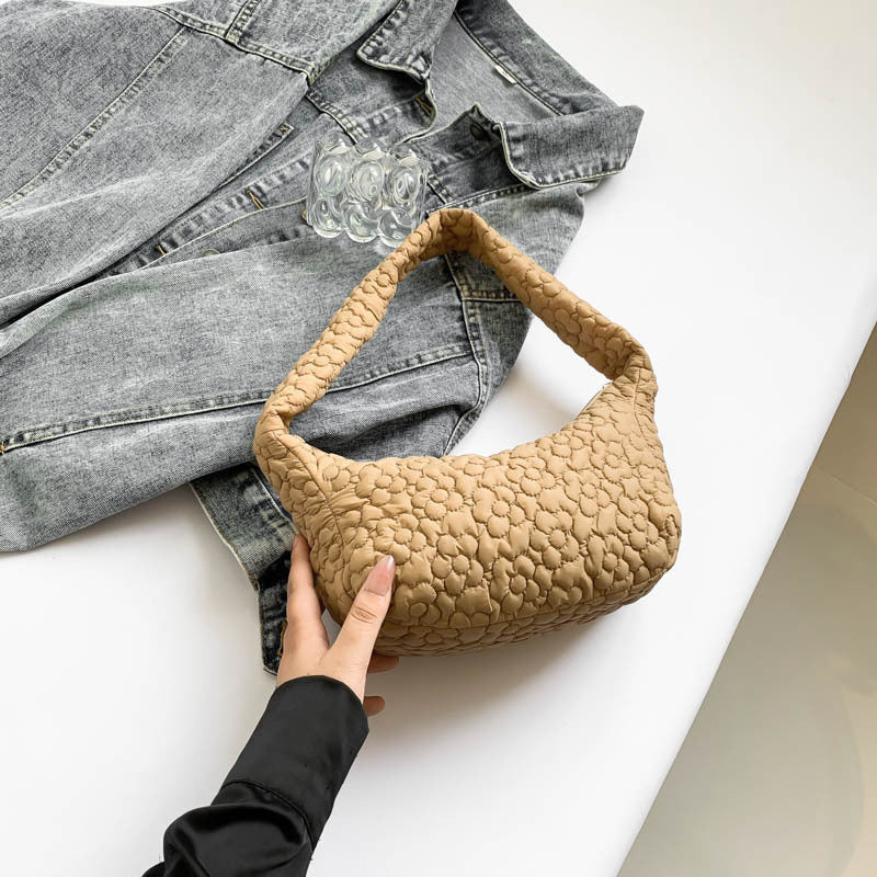 Damen modische und gepolsterte Umhängetasche mit floralem Design Nord Taschen