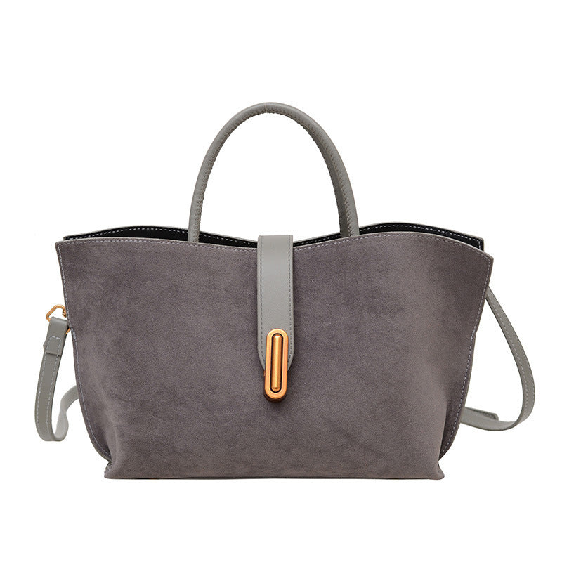 Damen modische Handtasche aus feinem Wildleder mit eleganten Akzenten Nord Taschen