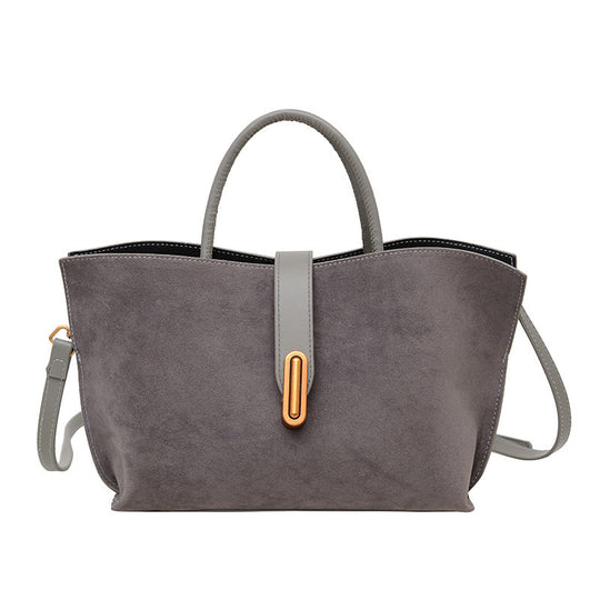 Damen modische Handtasche aus feinem Wildleder mit eleganten Akzenten Nord Taschen