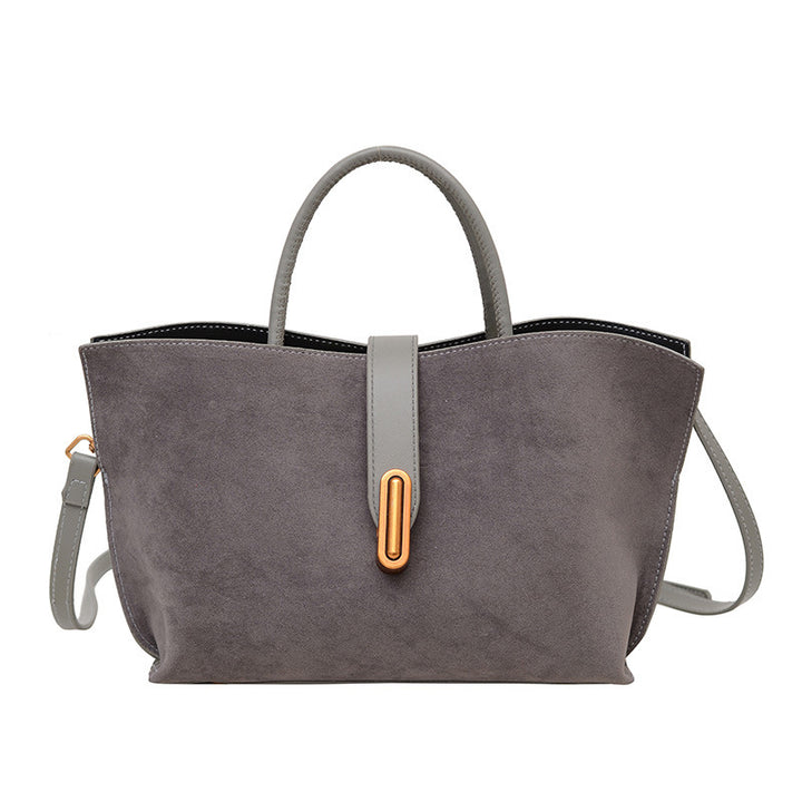 Damen modische Handtasche aus feinem Wildleder mit eleganten Akzenten Nord Taschen