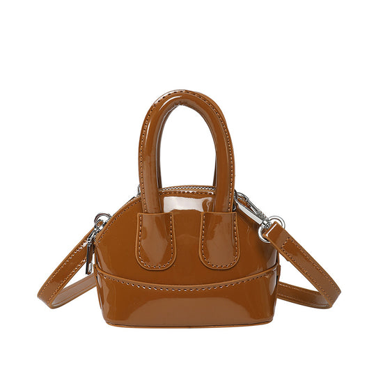 Damen Mini-Handtasche mit elegantem Hochglanz-Finish und abnehmbarem Schulterriemen Nord Taschen