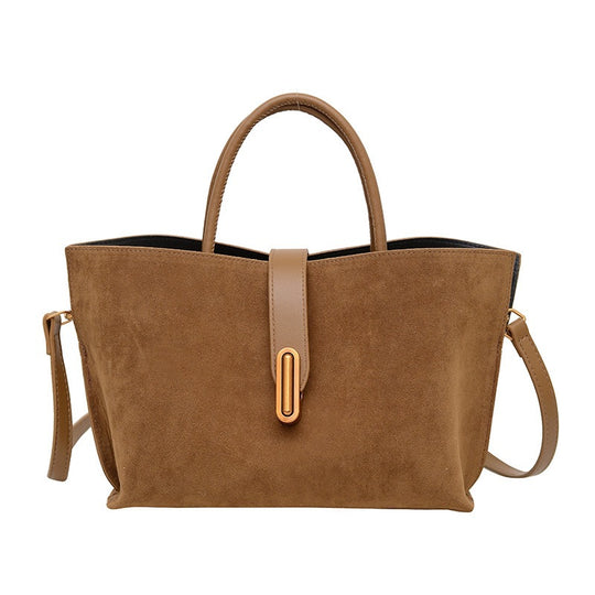 Damen modische Handtasche aus feinem Wildleder mit eleganten Akzenten Nord Taschen
