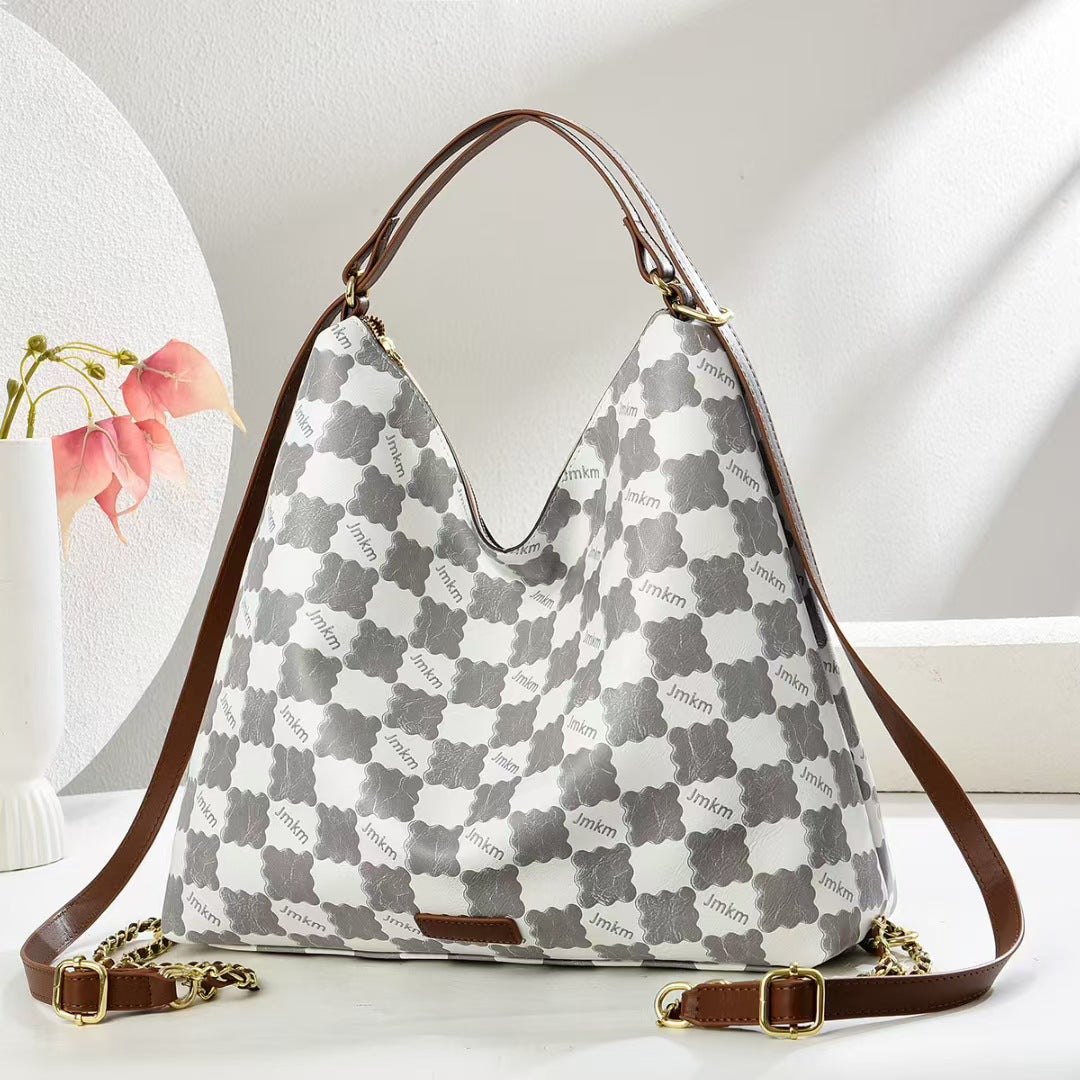 Damen elegante Umhängetasche mit strukturiertem geometrischem Design Nord Taschen