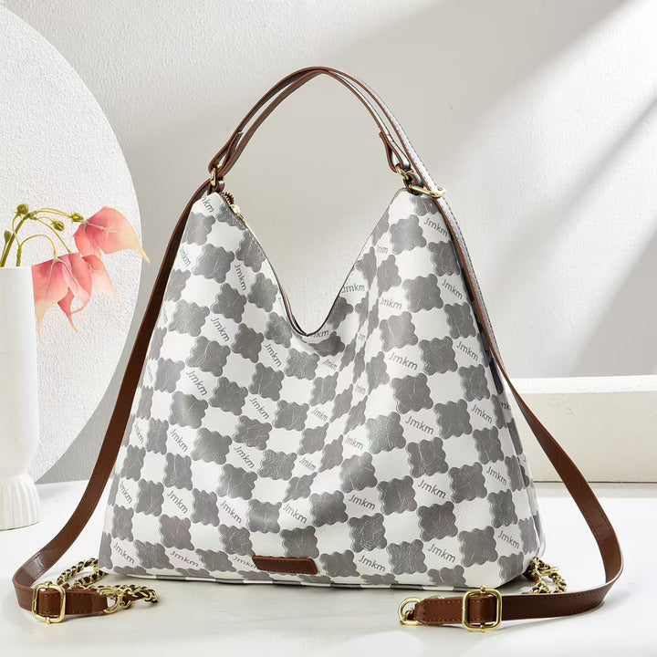 Damen elegante Umhängetasche mit strukturiertem geometrischem Design Nord Taschen