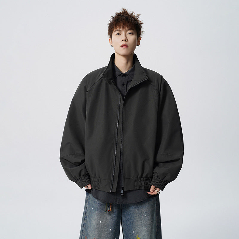 Unisex Oversized Windjacke mit Stehkragen und Raglanärmeln Nord Taschen