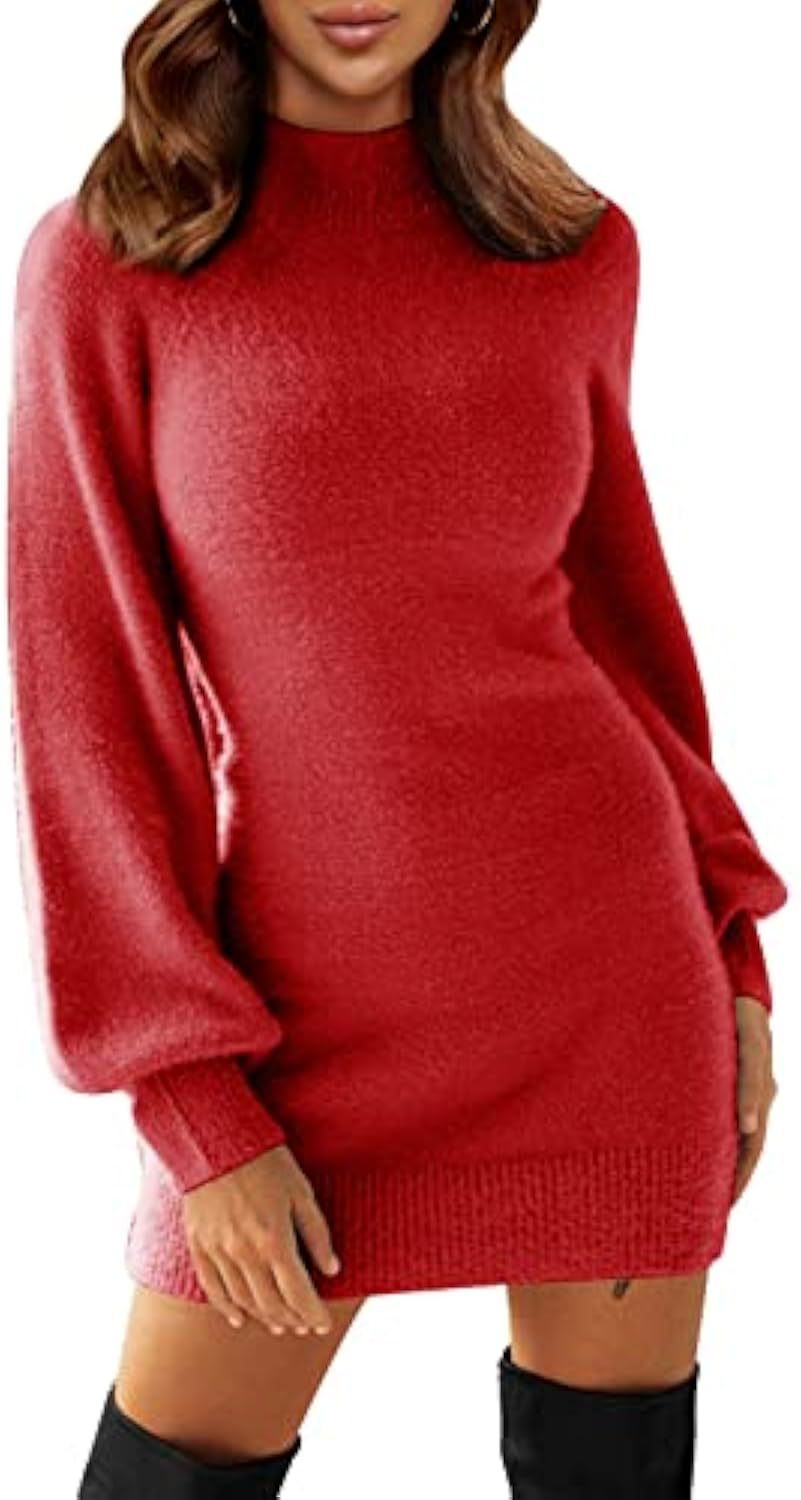 Damen Lässiges und elegantes Strickkleid Nord Taschen