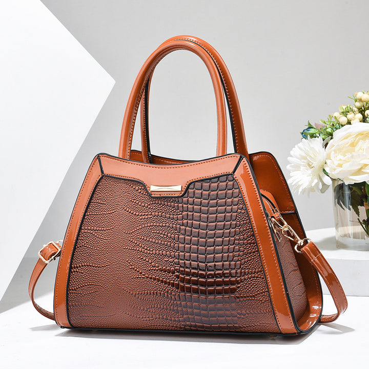 Damen elegante Handtasche im modernen Krokodil-Look Nord Taschen