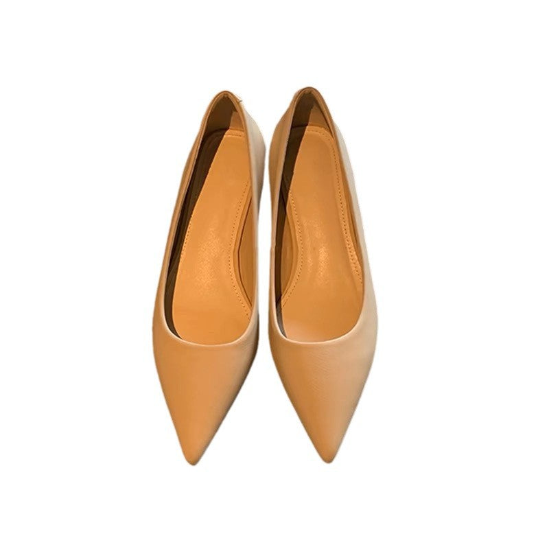 Damen elegante spitze Ballerinas aus hochwertigem Leder