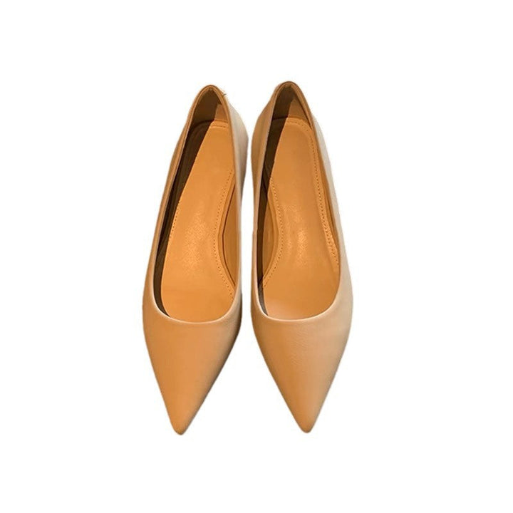 Damen elegante spitze Ballerinas aus hochwertigem Leder