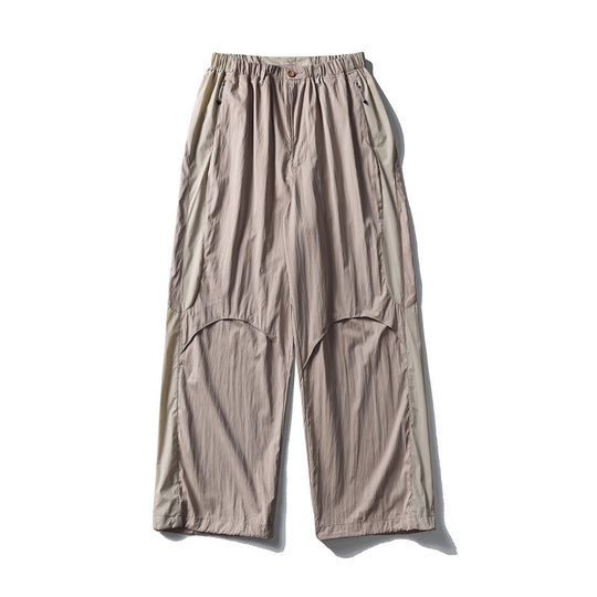 Herren Weite technische Nylon-Cargohose mit elastischem Bund und Paneel-Details Nord Taschen
