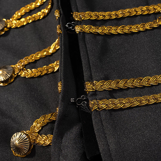 Damen Military-inspirierte Kurzjacke mit goldenen Zierborten Nord Taschen