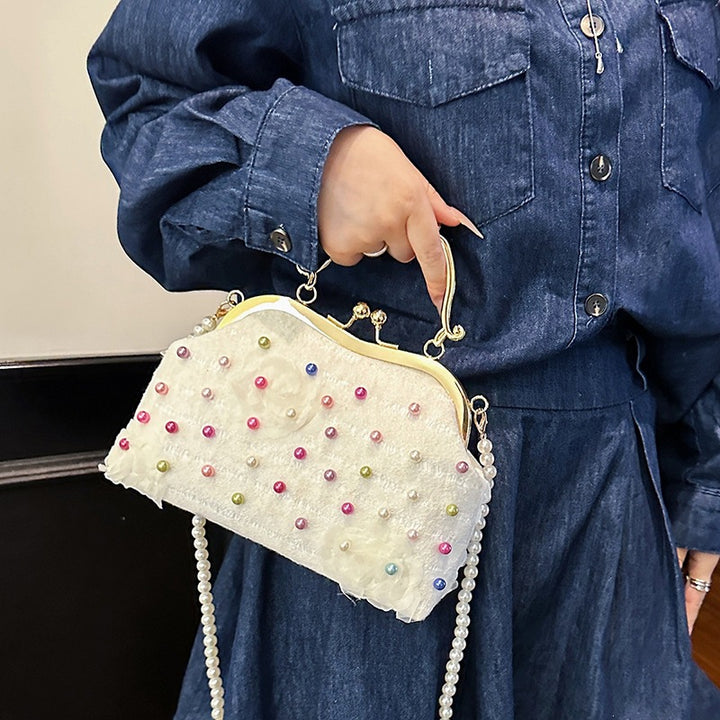 Damen modische Clutch mit Perlenschmuck Nord Taschen