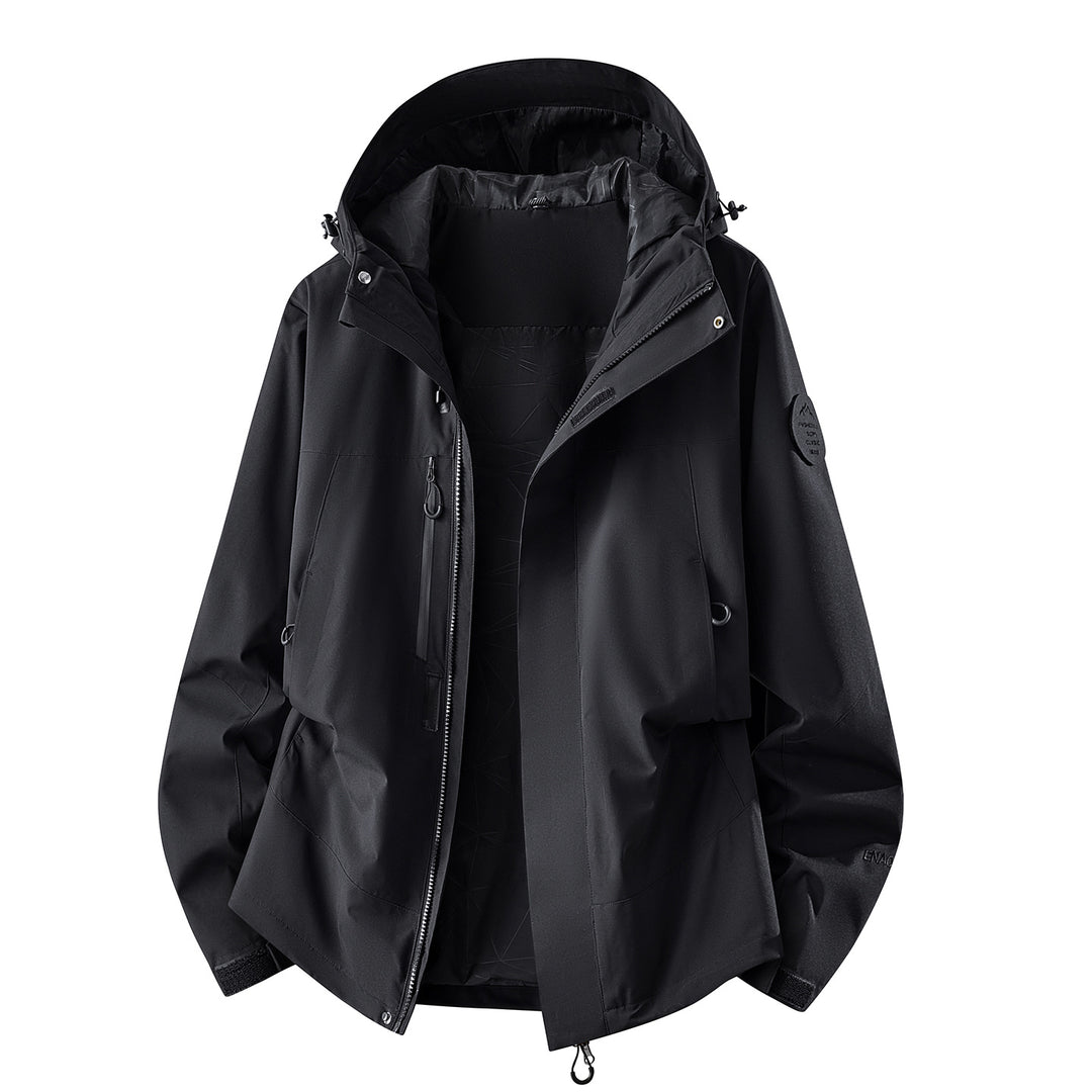 Herren wasserdichte Outdoorjacke mit abnehmbarer Fleece-Innenjacke Nord Taschen