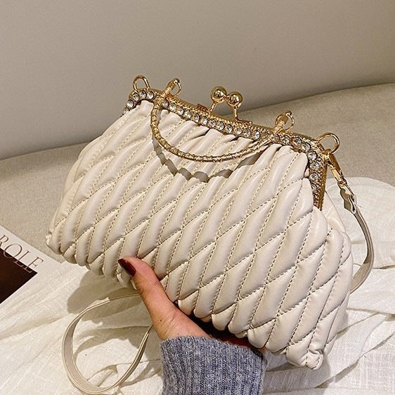 Damen elegante Schultertasche mit geflochtenem Design Nord Taschen