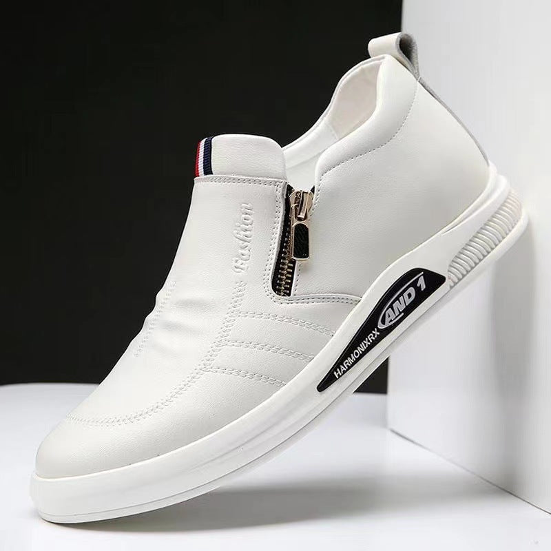 Herren Elegante und komfortable Leder-Slipper mit Reißverschluss