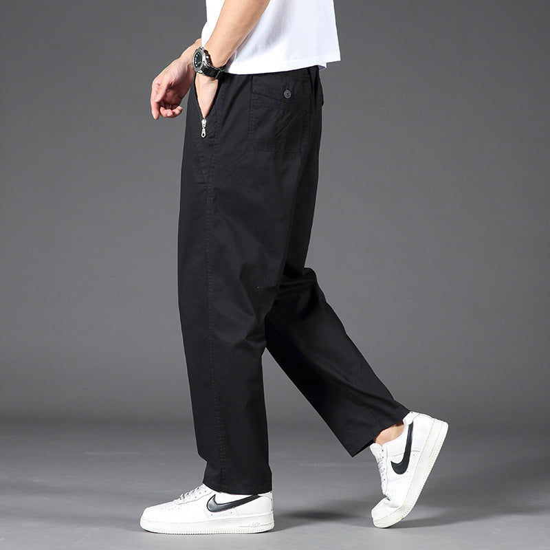Herren Weite Relaxed-Chinohose mit geradem Bein & elastischem Komfortbund Nord Taschen