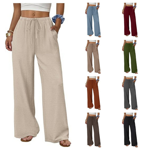 Damen Weite Loungewear-Hose mit Tunnelzug Nord Taschen