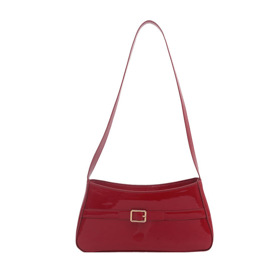 Damen Schultertasche mit elegantem Klappverschluss und mattem Kunstleder Nord Taschen