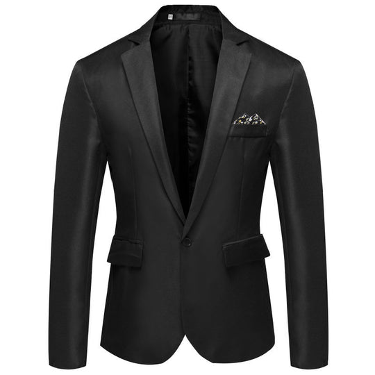 Herren Slim-Fit Smoking-Sakko mit Ein-Knopf‑Verschluss und kontrastierten Pattentaschen Nord Taschen