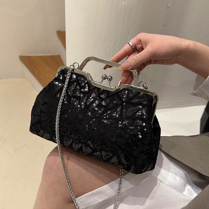 Damen elegante Clutch mit kunstvollem Steppdesign Nord Taschen