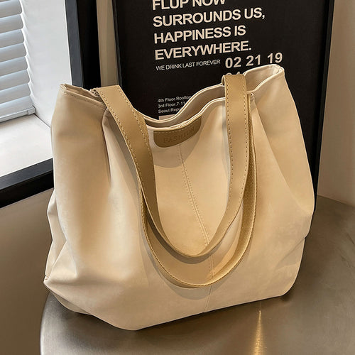 Damen elegante Hobo-Tasche aus hochwertigem Kunstleder mit breiten Griffen Nord Taschen