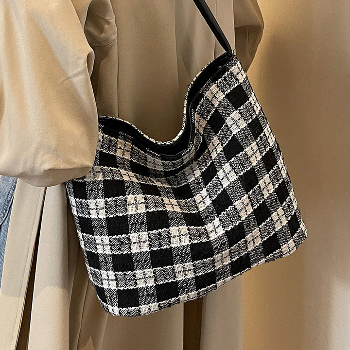 Damen lässige Umhängetasche mit modernem Karomuster Nord Taschen