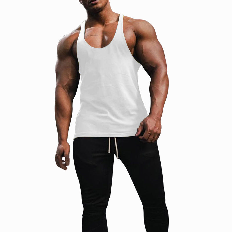 Herren Sporttanktop mit racerback Design und atmungsaktiver Baumwolle