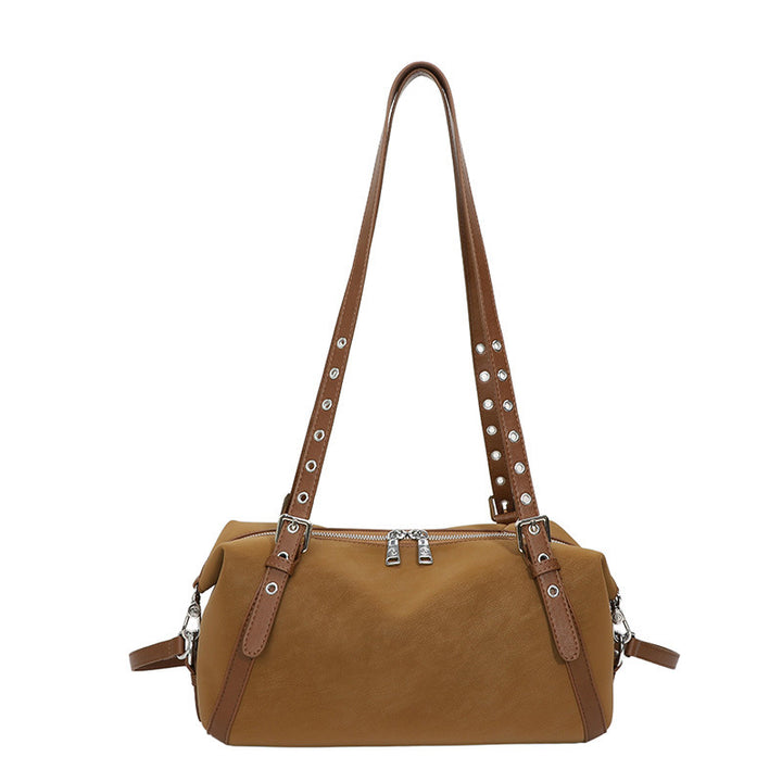 Damen Handtasche mit modischen Nieten und praktischen Fächern Nord Taschen