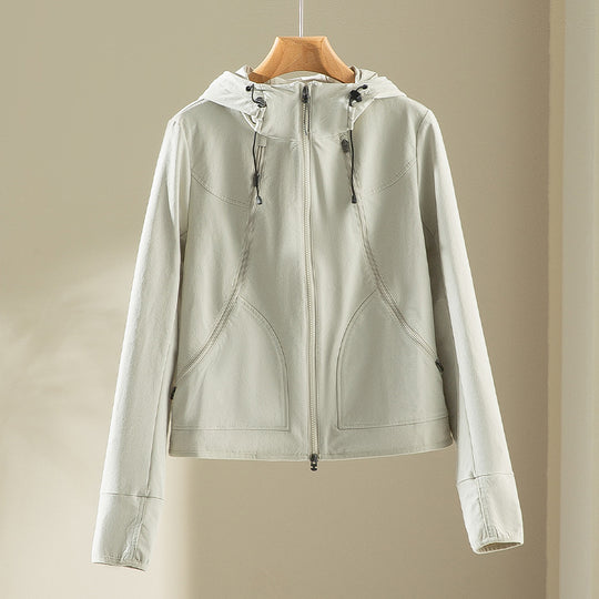 Damen Leichte Kapuzenjacke aus Funktionsfleece mit Zwei‑Wege‑Reißverschluss und ergonomischen Nähten Nord Taschen