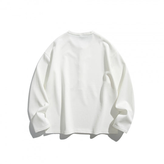 Unisex Waffelstruktur-Henleyshirt mit Knopfleiste und Oversize-Schnitt Nord Taschen