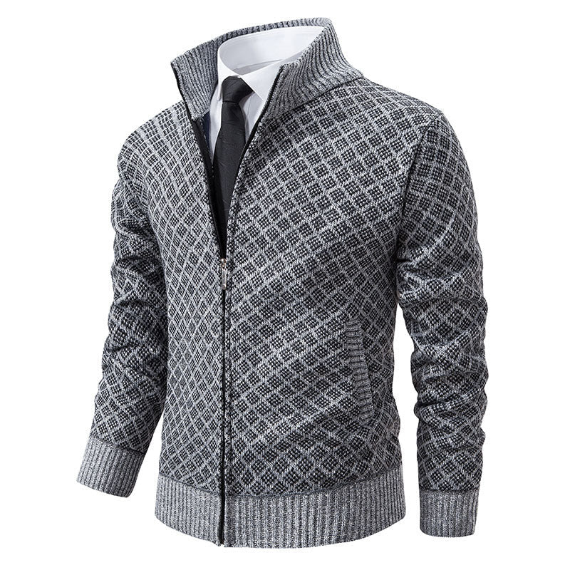 Herren stilvolle Strickjacke mit hochwertigem Zipper Nord Taschen
