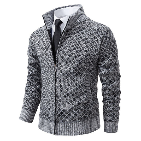 Herren stilvolle Strickjacke mit hochwertigem Zipper Nord Taschen